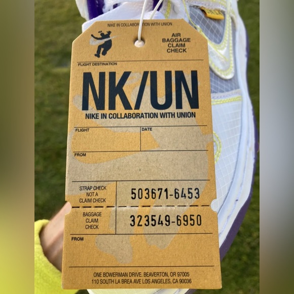 NIKE DUNK UNION COURT PURPLE  SIZE 7 DJ9649-500 SHIPS FREE PRIORITY MAIL 😮‍💨🔥 - Picture 7 of 9